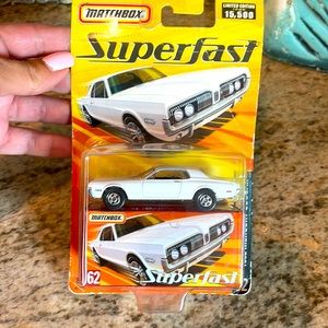 Matchbox 1968 Mercury Cougar White Superfast. 2005  Still sealed in box.